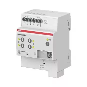 ABB JRA/S2.24.2.2 persienn-/rullgardinsaktor, 2-kanal, 24V, manuell drift, KNX 2CDG110295R0011