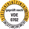 HEIN industriskyltar 188207 VDE 0702 kontrollplaketter, veckor 26-31, 20 mm, permanentklister, 500 per rulle