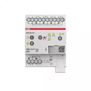 ABB VC/S6.2.2.2 KNX ventilaktor-styrenhet, 6-kanal, manuell drift, DIN-skena 2CDG110330R0011