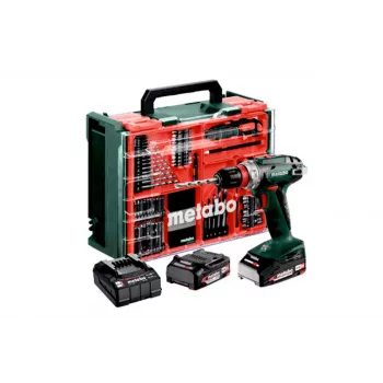 Metabo BS 18 Quick Set 602217710 sladdlös borrskruvdragare 18 V 2,0 Ah Li-Ion borstlös med 2 batterier, laddare och väska