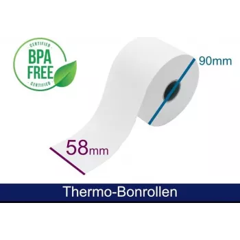 ARTDEV termopappersrulle 58 mm x 90 mm x 25,4 mm innerkärna vit ADT589025-WI