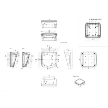 Bopla BoPad BOP 1212 P-9016-SET displayhölje 122 x 118 x 57,60 mm ABS vit (RAL 9016) 35112076.HMT1