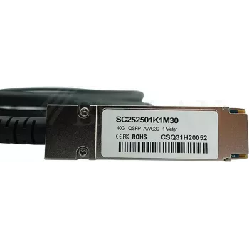 BlueLAN QSFP+ Direct Attach-kabel, 40GBASE-CR4, Ethernet/InfiniBand QDR, 28 AWG, 5 m, kompatibel med H3C LSWM1QSTK5 LSWM1QSTK5-BL
