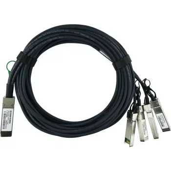 BlueLAN LSWM1QSTK3-BL 40GBASE-CR4 QSFP till 4x10GBASE-CR SFP+ passiv Direct Attach Breakout-kabel, 1 m, AWG30