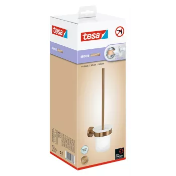 tesa MOON BRONZE Toalettborstset med klistermontage, glas & metall 40601-00000-00