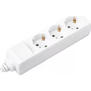 SYGONIX BT-2372208 Grenuttag, 6 uttag, 1,5 m kabel, vit