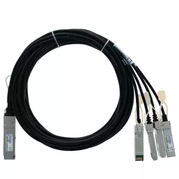BlueLAN Kompatibel Allied Telesis AT-QSFP-4SFP10G-2CU passiv 40GBASE-CR4 QSFP till 4x10GBASE-CR SFP+ Direct Attach Breakout-kabel, 2m, AWG30 AT-QSFP-4SFP10G-2CU-BL