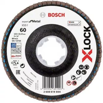 Bosch X-LOCK R780 Best for Inox sliprondell 125 mm P60 zirkonkorund konisk typ 29 2608619804