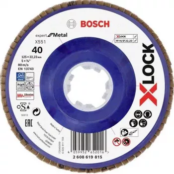 Bosch Accessories 2608619815 Expert for Metal X-LOCK kapskiva 125 mm x 1,0 mm x 22,23 mm