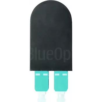 BLUELAN BlueOptics LWL-loopback-adapter OM3 50/125µm multimode SC/UPC duplex, aqua/turkos, keramisk ferrule, -40°C till +85°C (BOLBSCOM3)