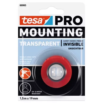 tesa Montage PRO transparent 66965-00000-00 monteringstejp 1,5 m x 19 mm