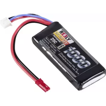 Reely LiPo-batteri 7,4V 1000mAh 2S 25C Softcase med BEC-kontakt RE-7849758
