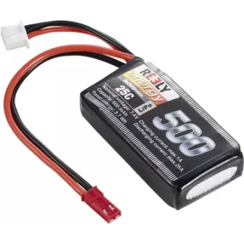 Reely LiPo-batteripack 7,4 V 500 mAh 2S 25C Softcase med BEC-kontakt RE-7851726