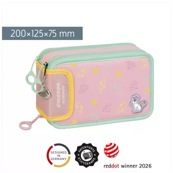 BRUNNEN s'maepp Sweet Unicorn fyllt pennfodral pastellrosa/grön 33-delar, 20,0 x 7,5 cm 104942101