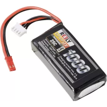 Reely LiPo-batteri 11,1V 1000mAh 3S 25C softcase BEC (RE-7845957)