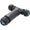 Sygonix SY-5516050 vädertålig kabelkontakt med skruvklämmor, IP68, 3-polig, svart