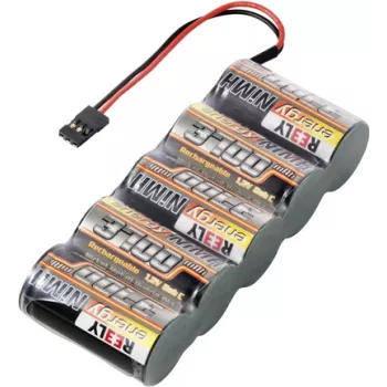 Reely NiMH RC-batteripack 6 V 3700 mAh 5-cell Sub-C side-by-side JR-kontakt RE-7856835