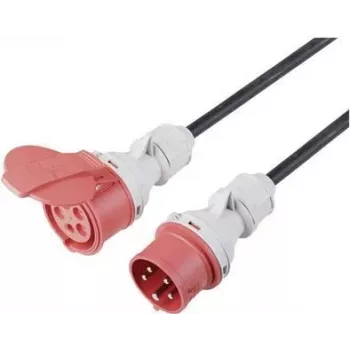 SYGONIX SY-5244050 Väderbeständig förlängningskabel 10m, 16A, IP44, svart
