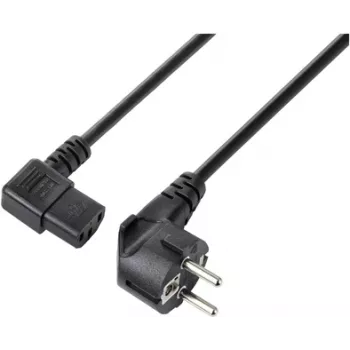 Sygonix SY-5243882 IEC C13-nätkabel, CEE 7/7 vinklad Schuko till IEC C13-uttag, 3 m, svart
