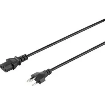 Sygonix SY-5042720 IEC C13 nätkabel, CEE 7/7 vinklad Schuko-kontakt till IEC C13-uttag, 2 m, svart