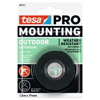 tesa Montage PRO Outdoor 66751-00000-00 transparent monteringstejp 1,5 m x 19 mm
