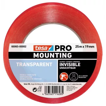 tesa Montage PRO transparent monteringstejp 25 m x 19 mm 66965-00002-00
