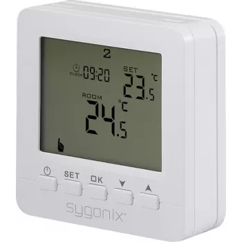 Sygonix SY-6805680 SY02B05RF trådlös rumstermostat utanpåliggande veckoprogram