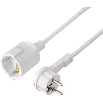 Sygonix SY-7165300 förlängningskabel 16 A vit 5 m H05VV-F 3G 1,5 mm²