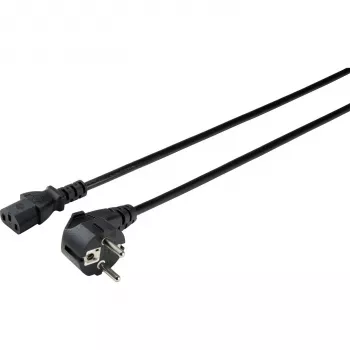 Sygonix SY-5043450 IEC C13 strömkabel, CEE 7/7 till IEC C13, 3 m, svart