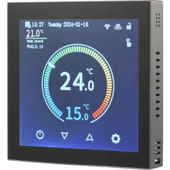 Sygonix SY-6052180 WiFi-rumsgivare infälld med veckoprogram appstyrning svart