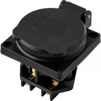 Sygonix SY-6746374 Schuko-uttag IP44 svart