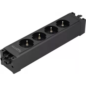 Sygonix SY-6872232 4-fack uttagsmodul utan brytare, svart