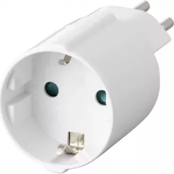 Sygonix SY-6949550 reseadapter Schuko till Swiss (typ J till typ F, 10 A, 250 V, svart)