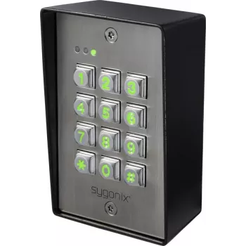 Sygonix SY-6888064 utanpåliggande kodlås, 12-24V DC/AC, IP65, belyst tangentbord