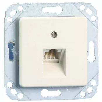 METZ Connect UPk infälld anslutningsenhet, universell anslutningsdosa, IAE-design, 2x RJ45, skruvklämmor RJ45 mini-klämma (130040111-I)