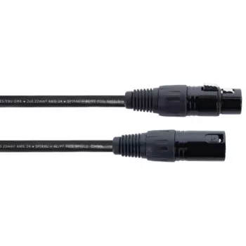 Cordial ED 5 FM XLR-anslutningskabel 5m svart 14902