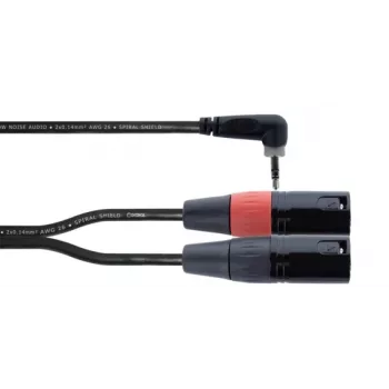 Cordial EY 1.5 WRMM XLR Y-adapterkabel 3,5 mm TRS till 2x XLR-kontakt 1,5 m svart 14874