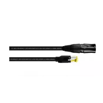 Cordial 15548 RJ45 nätverkskabel, patchkabel CAT 5e S/UTP 2,00 m svart PUR-mantel 1 st.