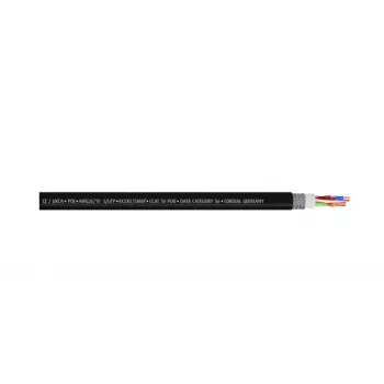 Cordial 15548 RJ45 nätverkskabel, patchkabel CAT 5e S/UTP 2,00 m svart PUR-mantel 1 st.