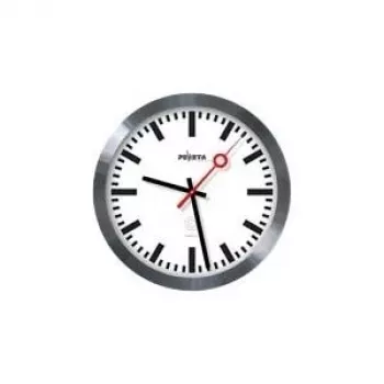 PEWETA radioväggklocka stationsklocka, 30 cm, aluminium 51.020.325