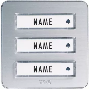 M-E MODERN-ELECTRONICS KTA-3 A/S ringklockeknapp, utanpåliggande montering, silver