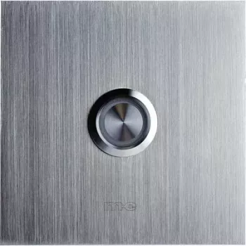 M-E MODERN-ELECTRONICS enkel dörrklockeplatta 41012 silver 8-24 V AC/DC/1 A