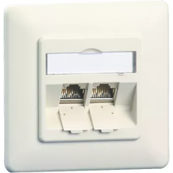 METZ CONNECT E-DAT modul 8/8(8) UP infälld RJ45-anslutningsdosa Cat.6A skärmad, ren vit 1309121002-E-90