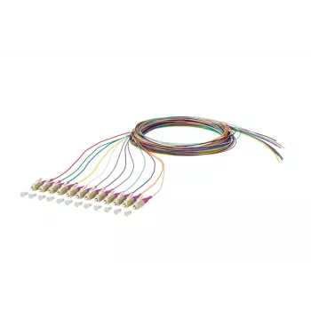 METZ CONNECT 150N1JO0020E OM4 multimode fiberoptisk patchkabel, 12x LC duplex, 2 m, 50 µm kärna, flerfärgad