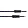 Cordial 14770 mono telekabel 6,3 mm TS till 6,3 mm TS 5 m svart/blå textil
