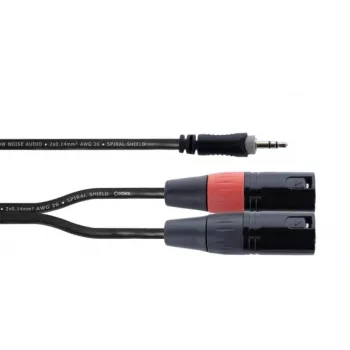 Cordial EY 1.5 WMM XLR Y-adapterkabel - 3,5 mm TRS till 2x XLR-kontakt, 1,5 m 14871