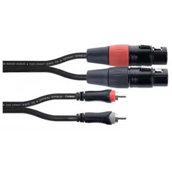 Cordial EU 1.5 FC XLR till RCA audiokabel 1,5 m svart 14852