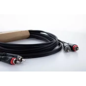 Cordial 14837 RCA audiokabel 2x RCA-kontakt till 2x RCA-kontakt 3 m svart PVC tvåkabel