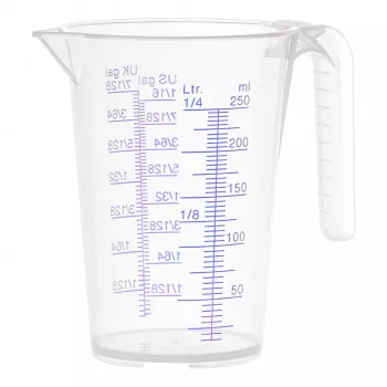 Pressol 07 060 mätbägare 0,25 L PP transparent med pip och handtag
