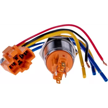 JOY-IT BUTTON22B-M-GR tryckknapp (slutande), 22mm, 250V AC 7A, 1 NO, IP67, IK10, grön
